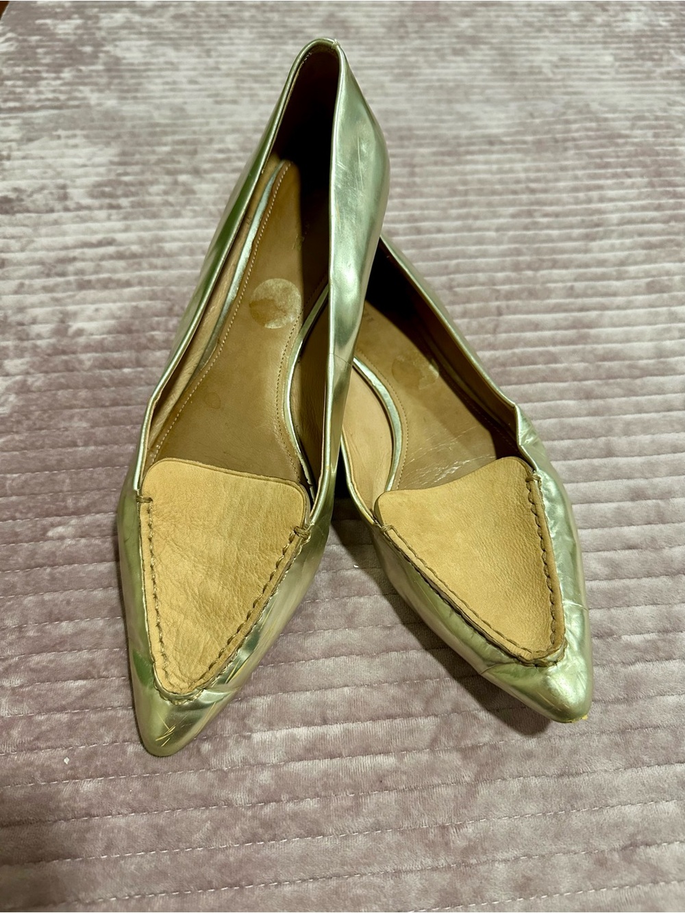 Coach Luxury Walsh Metallic Flats